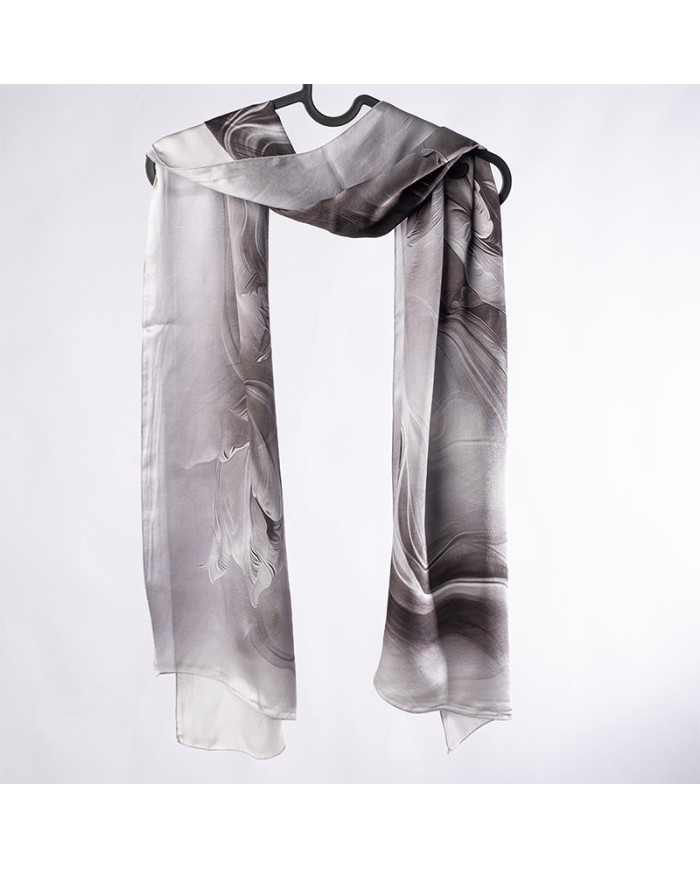 Aalam Châle | Printed Shawls Satin Silk | CH 'O' SATINE DE SOIE IMP 0.65 X 1.70 ACF | 249,00 MAD | Casablanca, Morocco