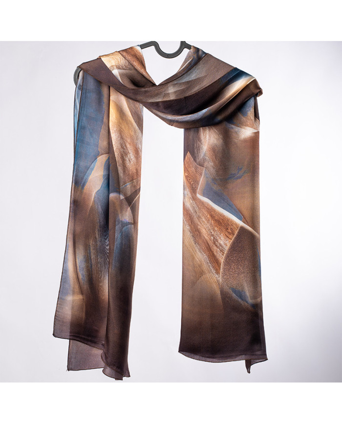Aalam Châle | Printed Shawls Satin Silk | CH 'O' SATINE DE SOIE IMP 0.65 X 1.70 ACF | 249,00 MAD | Casablanca, Morocco