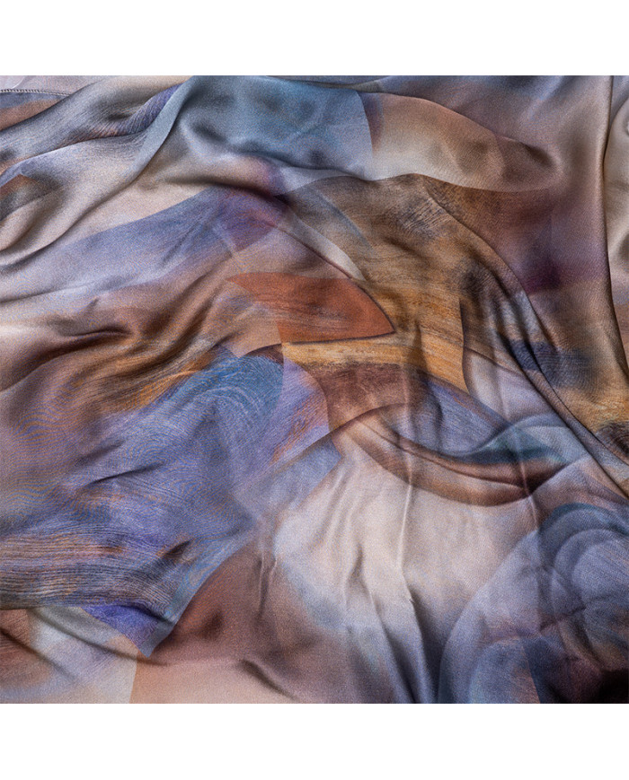Aalam Châle | Printed Shawls Satin Silk | CH 'O' SATINE DE SOIE IMP 0.65 X 1.70 ACF | 249,00 MAD | Casablanca, Morocco