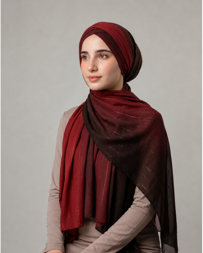 Aalam Châle | Printed Shawls Lurex Crepe | CHALE DIGI CREPE LUREX STRASS IMP 0.70 X 1.80 ACF | 139,00 MAD | Casablanca, Morocco