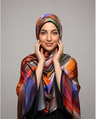 FOULARD 'O' SATINE DE SOIE IMP 1.05 ACF
