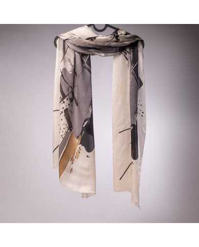 CHALE 'O' SATINE DE SOIE IMP 0.65 X 1.70 ACF